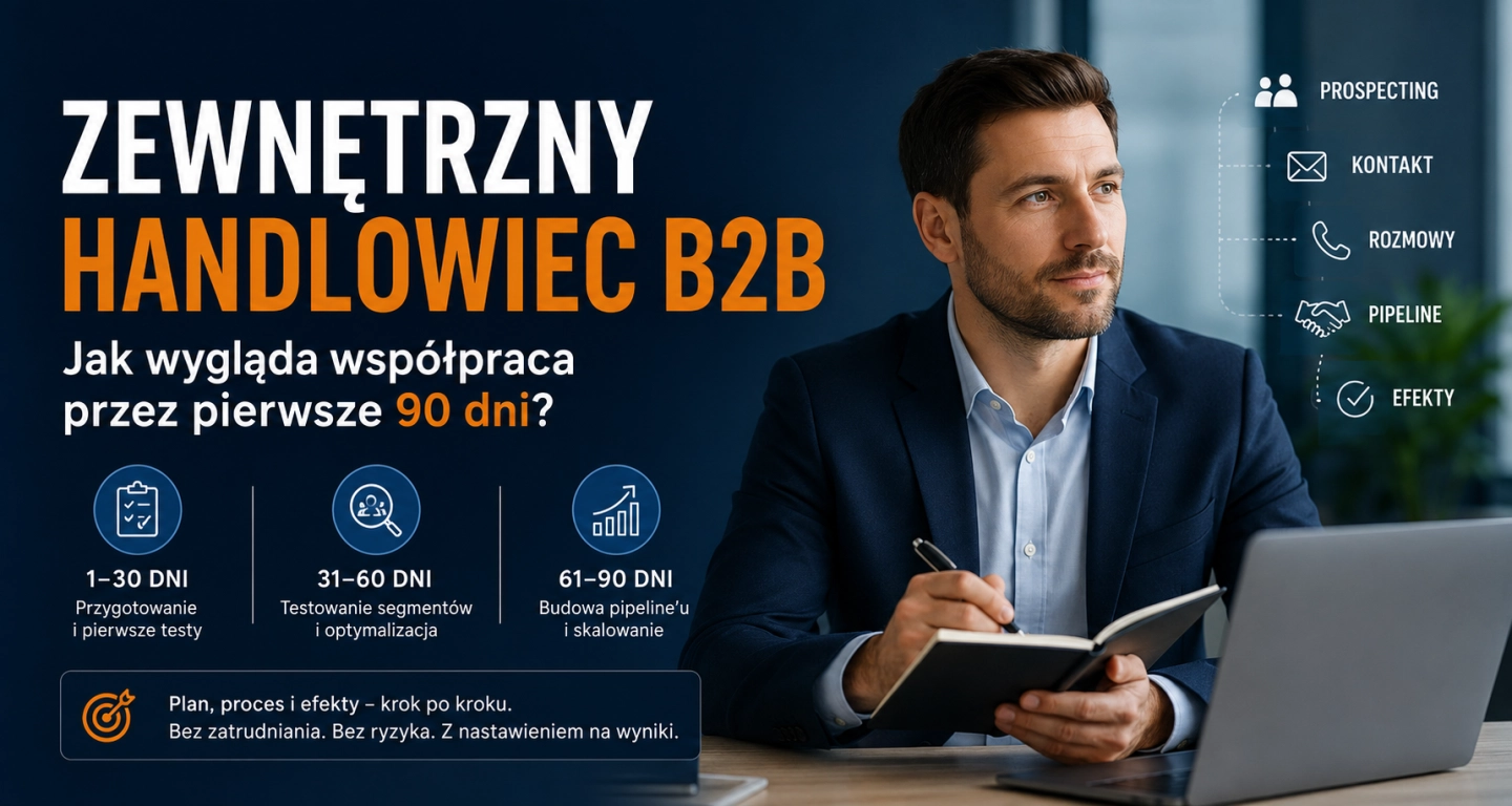 Plan pierwszych 90 dni współpracy z zewnętrznym handlowcem B2B